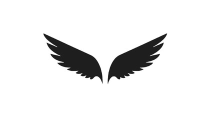 Obraz premium Sharp Black Wings Silhouette for Speed and Motion