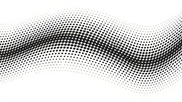 Stunning black and white halftone wave pattern on white background, perfect for adding a touch of modernity and visual interest to any design project