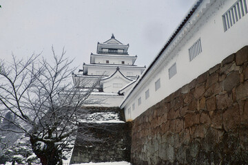 冬の鶴ヶ城（福島県・会津若松市）