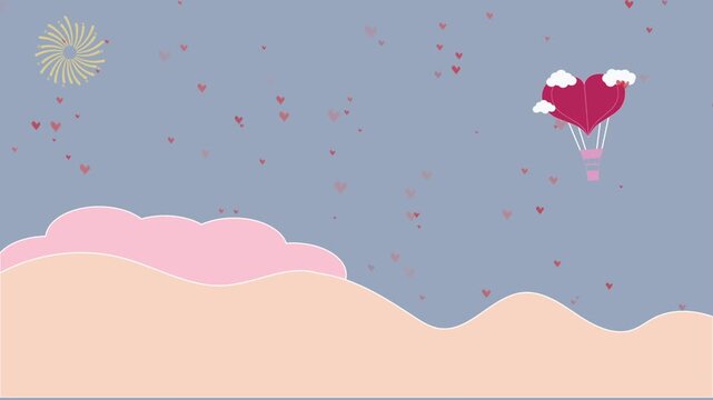 Animated heart pattern background with soft colors and gentle motion creating a romantic and playful atmosphere suitable for love themes valentine projects celebrations and decorative motion graphics.