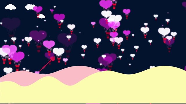 Animated heart pattern background with soft colors and gentle motion creating a romantic and playful atmosphere suitable for love themes valentine projects celebrations and decorative motion graphics.