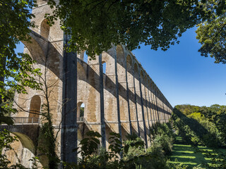 Viaduct of Chaumont, an old railway bridge in Chaumont, France.