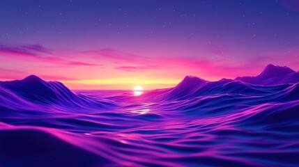 Violet neon glow sky background