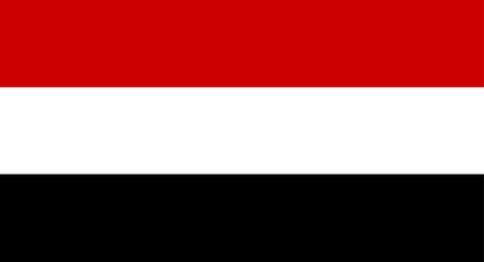 Obraz premium Yemen flag with red, white, and black horizontal stripes