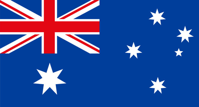 Australia national flag featuring Union Jack and Southern Cross