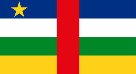 Central African Republic flag flying representing nation identity © WinWin