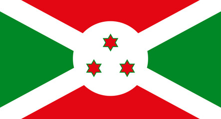 Burundi national flag representing national unity