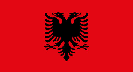 Fototapeta premium Albania flag proudly representing nation and European identity