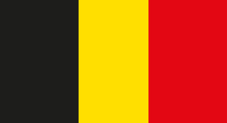 Belgium national flag representing country and Europe