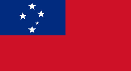 Samoa national flag displaying Southern Cross constellation © WinWin