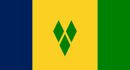 Flag of Saint Vincent and the Grenadines representing independence © WinWin