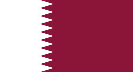 Qatar national flag creating a clean graphic background © WinWin