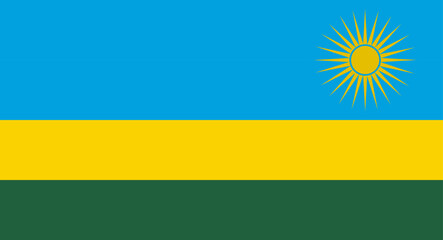 Rwanda national flag representing african identity and nation © WinWin