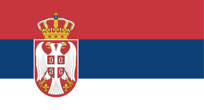 Serbia national flag representing country sovereignty