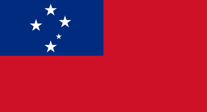 Samoa national flag displaying Southern Cross constellation