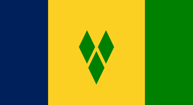 Flag of Saint Vincent and the Grenadines representing independence