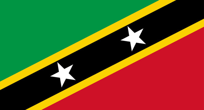 Saint Kitts and Nevis flag displaying national colors