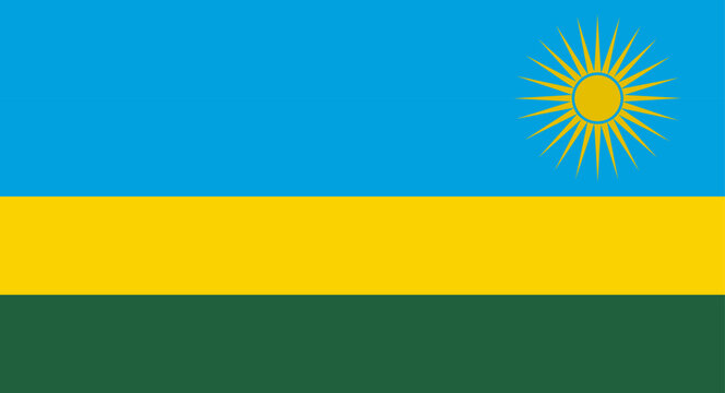 Rwanda national flag representing african identity and nation