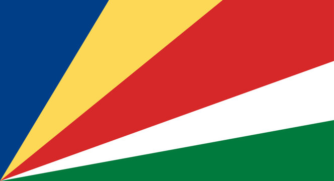 Seychelles national flag representing nation, country, and island