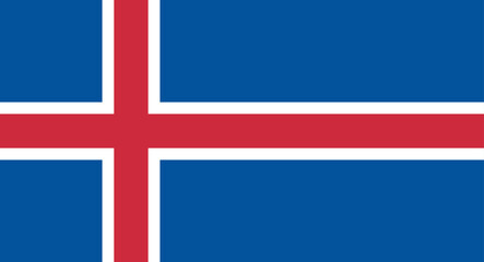Obraz premium Iceland national flag flying showing patriotism