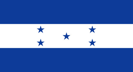Honduras national flag representing country and Central America