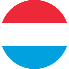 Obraz premium Luxembourg flag round icon representing nation