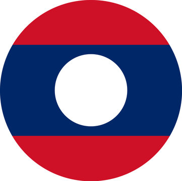 Laos national flag symbol roundel illustrating country identity