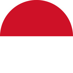 Naklejka premium Monaco or Indonesia flag symbol abstract design element