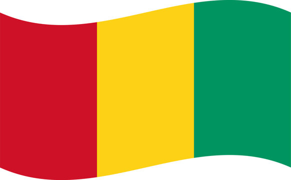 Guinea flag waving representing country identity and patriotism