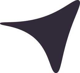 Obraz premium Dark abstract shape pointing creating modern design element