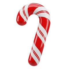 Obraz premium 3d rendered candy cane isolated on transparent background