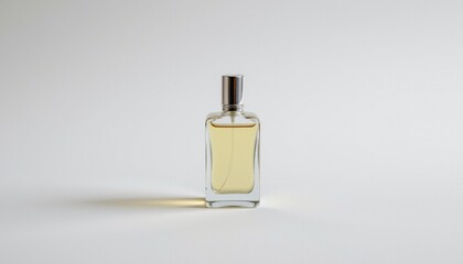 A single bottle of cologne placed against a white background, giving it a minimalist aesthetic. The bottle appears to be full and has a pump dispenser