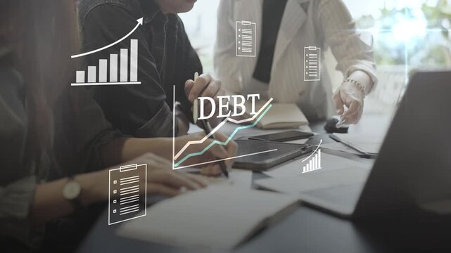 Debt management and financial planning loan interest financial crisis business debt analysis liabilities, loans, credit risks debt restructuring repayment strategies economic recession  bankruptcy