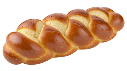 Braided Challah Bread on transparent Background