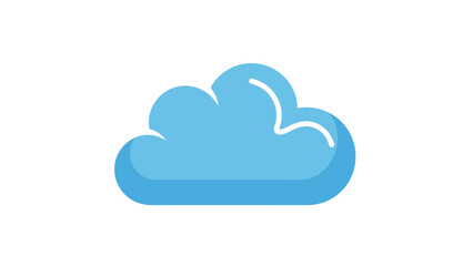 Simple blue cloud icon representing weather or data storage.