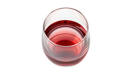 Elegant glass of red wine on transparent background