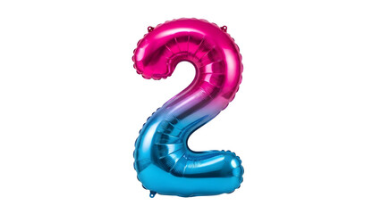 Colorful Number 2 Balloon Decoration for Party Celebrations and Events