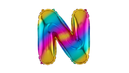 Vibrant Rainbow Inflatable Letter M Decoration