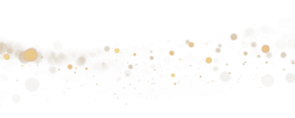 Golden Bokeh Stream with Red Accents on Black Background