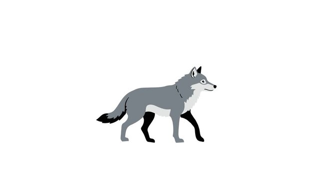 Video Wolf Vector Animation