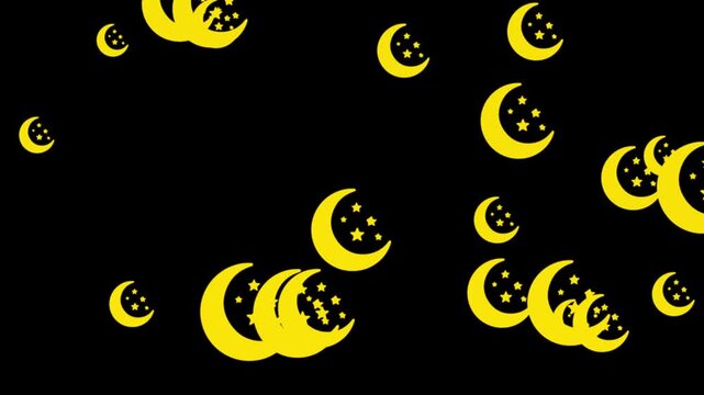 Yellow Moon Islamic Ornament Bounce 