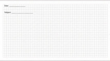A simple grid worksheet template featuring a log-style layout with date and subject fields