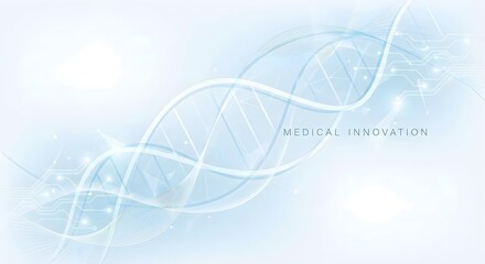 Medical Innovation Concept with DNA Helix Illustration