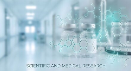 Scientific and Medical Research Concept with Data Visualization
