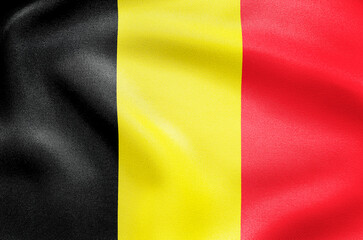 Obraz premium National flag of Belgium featuring black yellow and red vertical tricolor design.