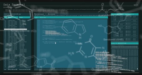 Animation of shapes over data processing - Powered by Adobe
