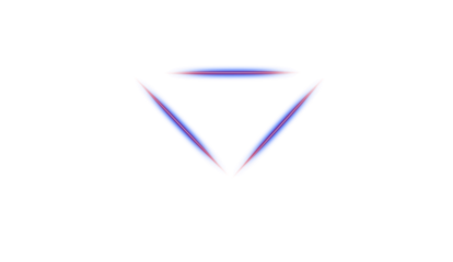 Neon Blue and Red Glowing Inverted Triangle