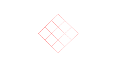 Red Minimalist Geometric Diamond Grid Pattern