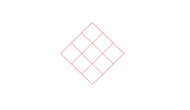 Red Minimalist Geometric Diamond Grid Pattern - Powered by Adobe