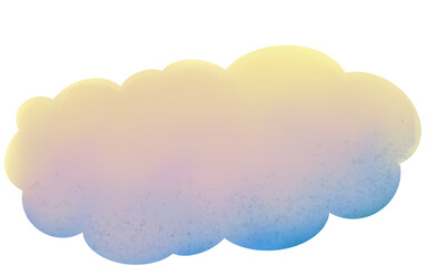 Cloud with gradient color illustration